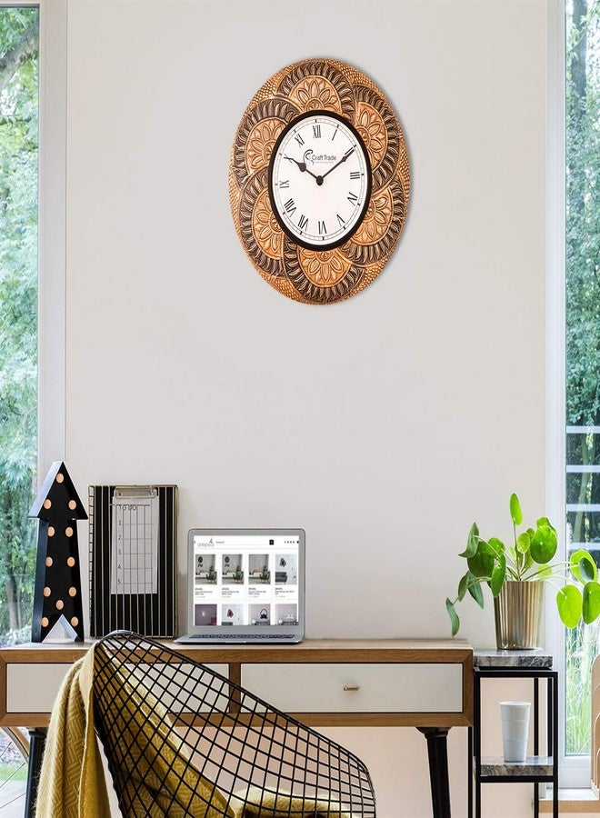 Craft Trade Wall Clock for Bedroom Roman Dial Silent Movement Decorative Roman Dial Vintage Wall Clock for Home Office Hall and Living Room - 12 Inches - Image 5